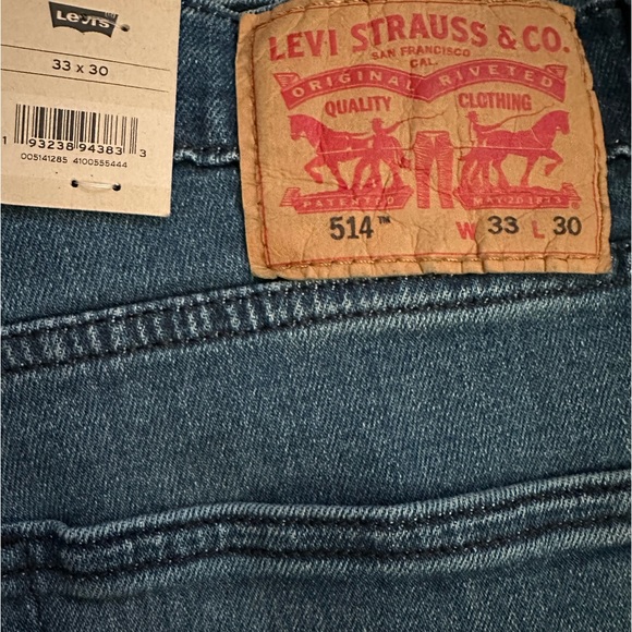 Levi's Men's 514 Straight Fit Stretch Jean 30 inch Length New With Tags Size 38 - Picture 5 of 5